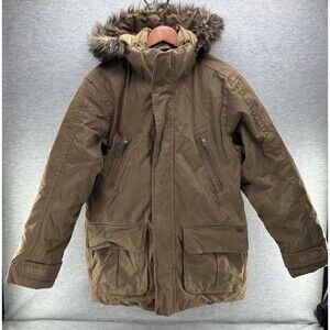 DEBENHAMS MAINE NEW ENGLAND - Men's Edenbrook Down Filled Brown Coat Small
